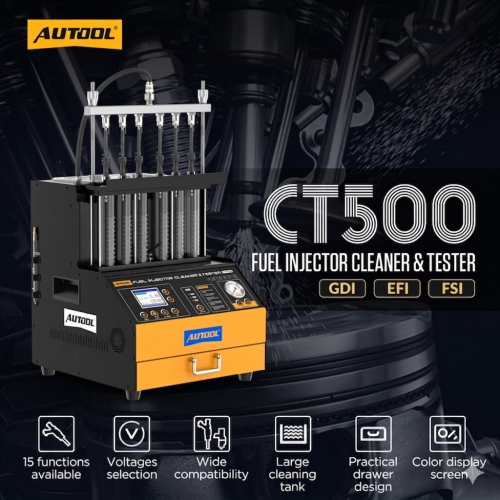 AUTOOL CT500 - Průmyslový čistič a tester vstřikovačů GDI/EFI/FSI