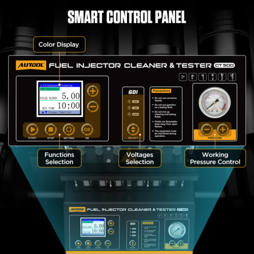 AUTOOL CT500 - Průmyslový čistič a tester vstřikovačů GDI/EFI/FSI