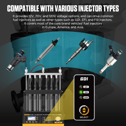 AUTOOL CT500 - Průmyslový čistič a tester vstřikovačů GDI/EFI/FSI