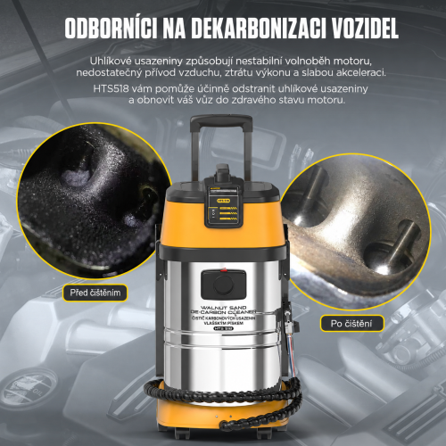 AUTOOL HTS518 Pískovací zařízení na čištění ventilů granulátem z ořechových skořápek