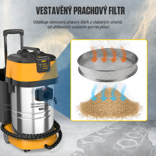 AUTOOL HTS518 Pískovací zařízení na čištění ventilů granulátem z ořechových skořápek