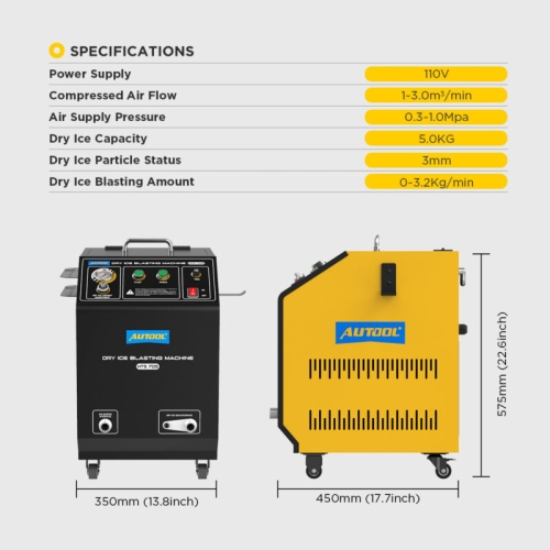 Stroj na tryskání suchým ledem AUTOOL HTS705