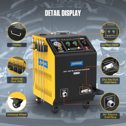 Stroj na tryskání suchým ledem AUTOOL HTS705