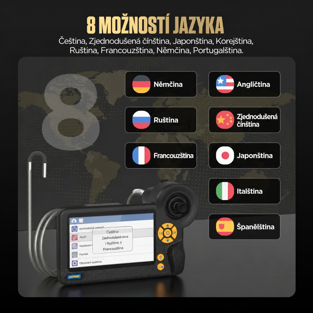 Výběr jazyka menu