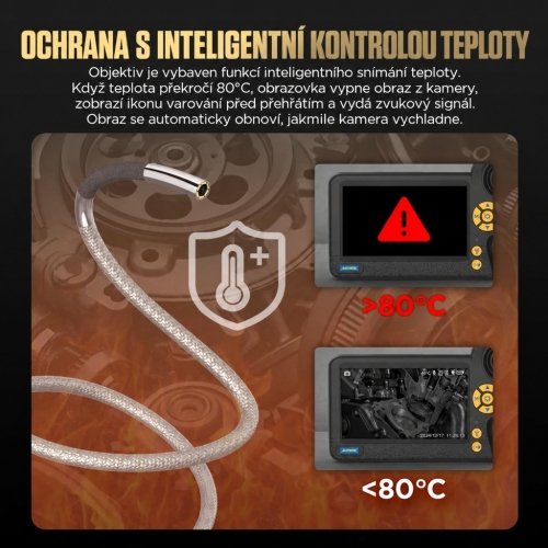 Inspekční kamera Diagnostický endoskop Autool SVB408 | HD displej | 4směrná 360°