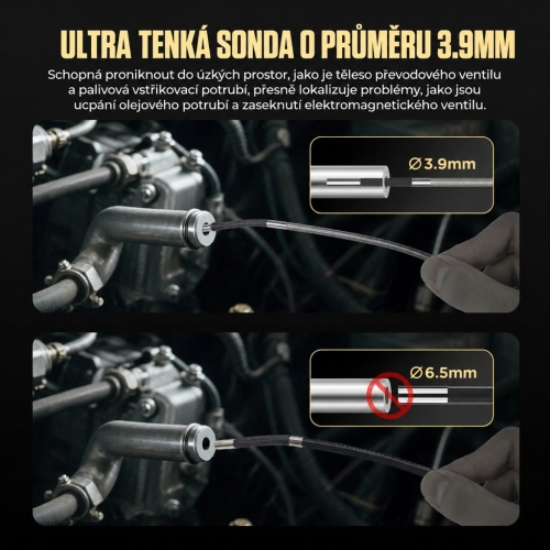 Inspekční kamera Diagnostický endoskop Autool SVB408 | HD displej | 4směrná 360°
