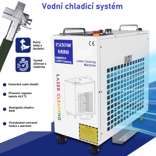 ČISTIČ VLÁKNINOVÝ LASER 1500W M2 + PŘÍSLUŠENSTVÍ
