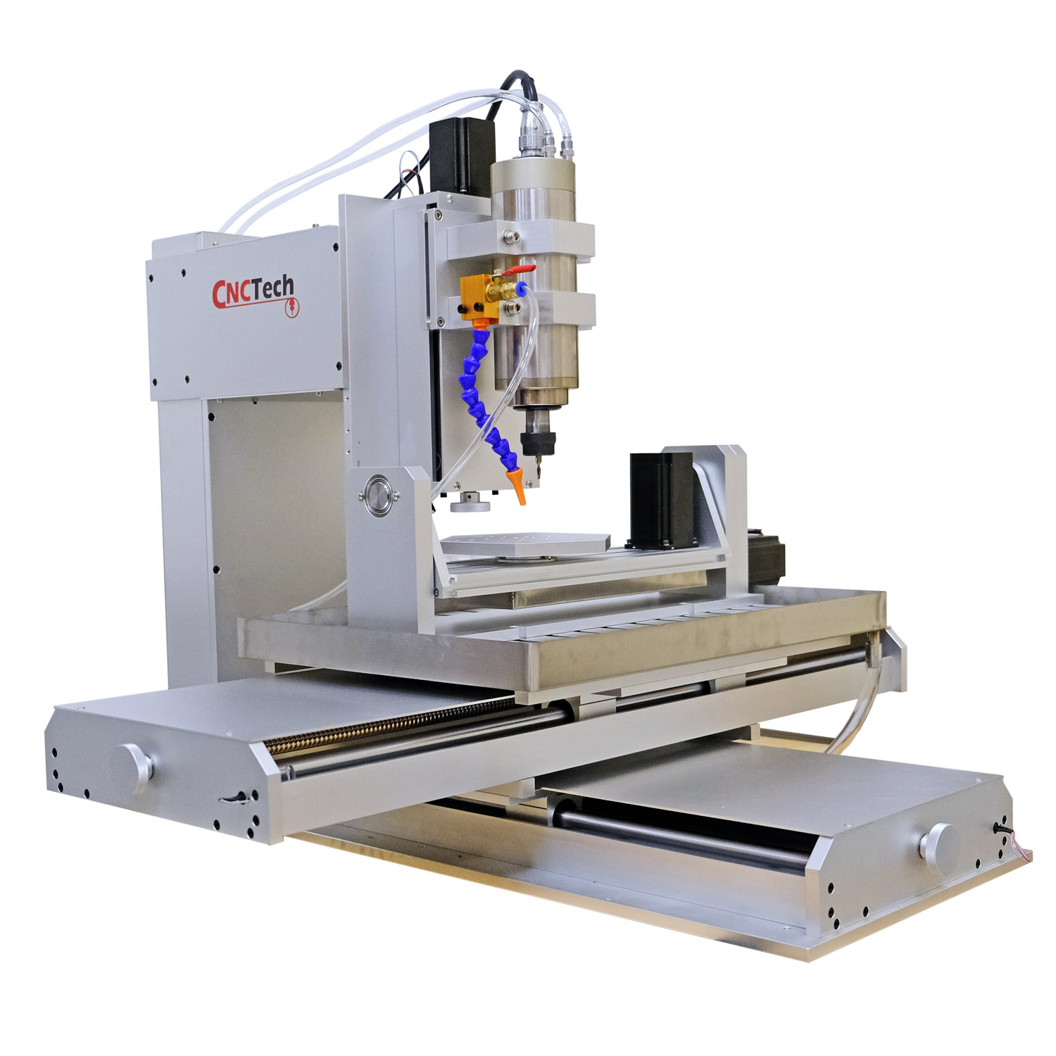 Frézka CNC CNCTech 6040 5D s vertikálním sloupem a sklopným otočným stolem
