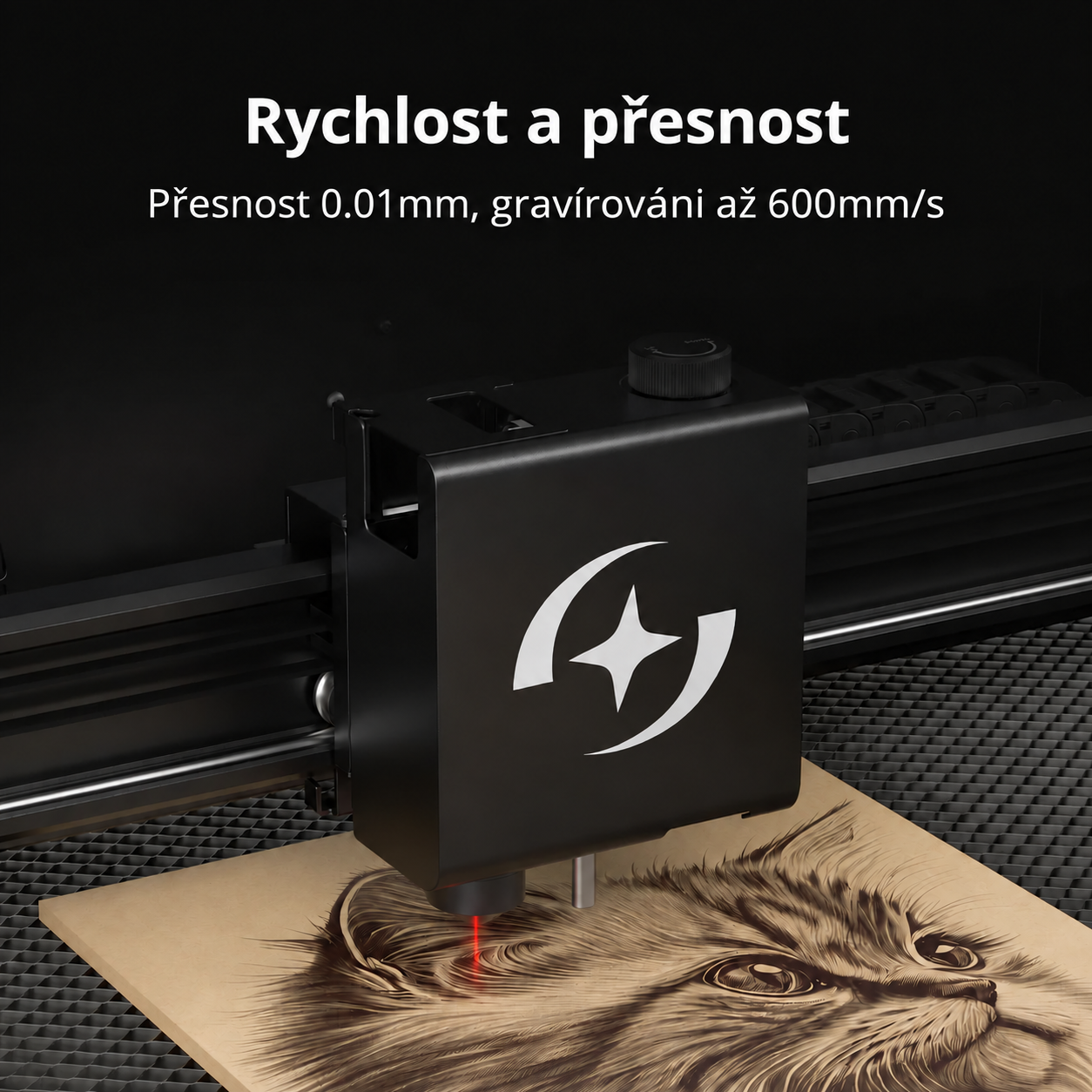 Pro 600 mm/s a přesnost 0,01 mm