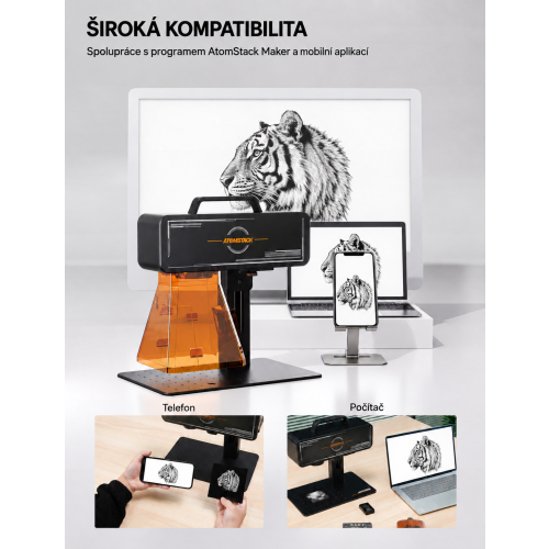 Laserový značkovací stroj Fiber Atomstack M4 Pro - Dvojitý laser