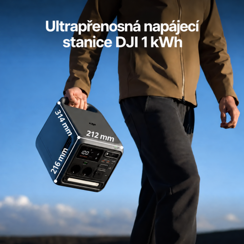 Rozměry přenosné napájecí stanice DJI Power 1000 Mini Rozměry přenosné napájecí stanice DJI Power 1000 Mini
