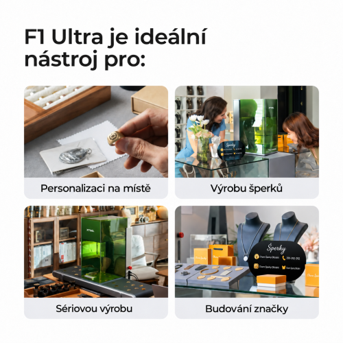 xTool F1 Ultra — dvoulaserová gravírka FIBER 20 W a diodový laser 20 W xTool F1 Ultra — dvoulaserová gravírka FIBER 20 W a diodový laser 20 W