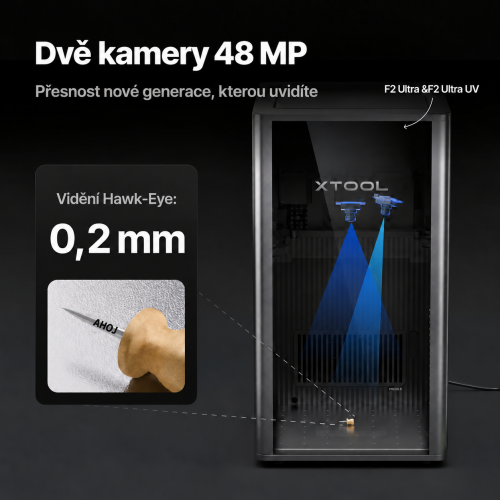 xTool F2 Ultra MOPA + UV — sada dvou laserových gravírek xTool F2 Ultra MOPA + UV — sada dvou laserových gravírek