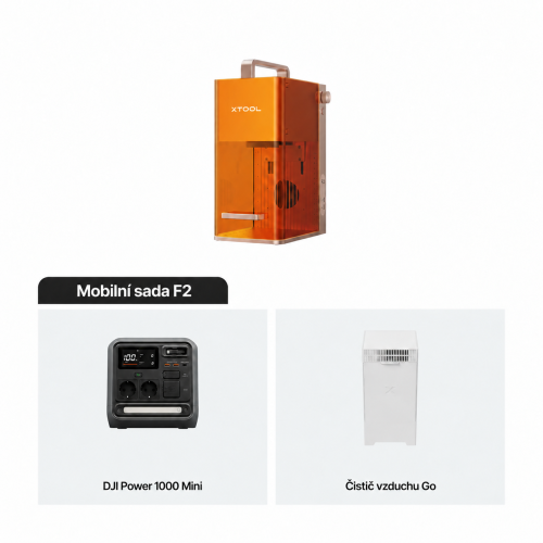 xTool F2 — přenosná dvoulaserová gravírka IR 5 W + diodový laser 15 W xTool F2 — přenosná dvoulaserová gravírka IR 5 W + diodový laser 15 W