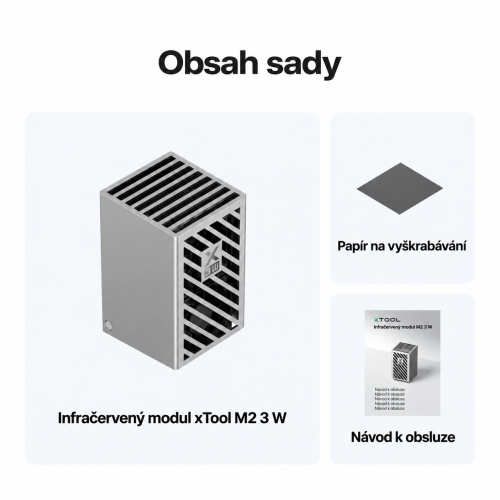 Obsah sady modulu xTool M2 3 W