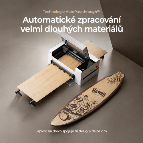AutoPassthrough™ — automatické zpracování dlouhých materiálů