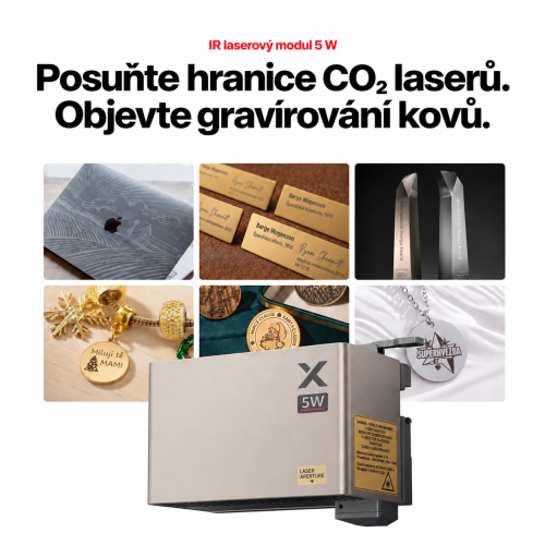Modul IR 5 W a příklady gravírování kovu