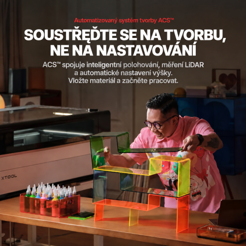 xTool P3 – automatický systém ACS