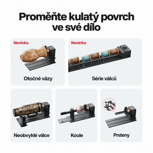 xTool RA3 / RA3 Lite — rotační nástavce a rozšíření MagSwap™ xTool RA3 / RA3 Lite — rotační nástavce a rozšíření MagSwap™