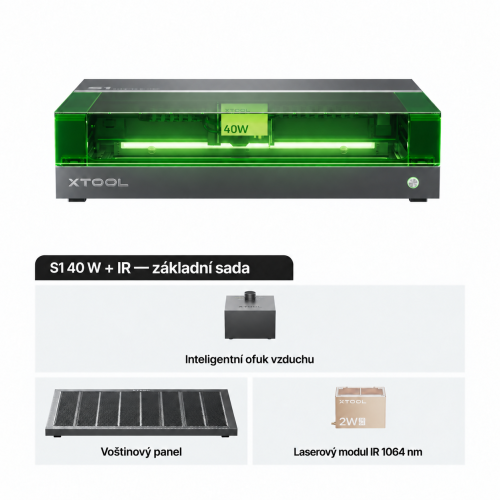xTool S1 + modul IR 1064 nm — uzavřená diodová laserová řezačka a gravírka xTool S1 + modul IR 1064 nm — uzavřená diodová laserová řezačka a gravírka