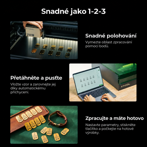 xTool S1 + modul IR 1064 nm — uzavřená diodová laserová řezačka a gravírka xTool S1 + modul IR 1064 nm — uzavřená diodová laserová řezačka a gravírka