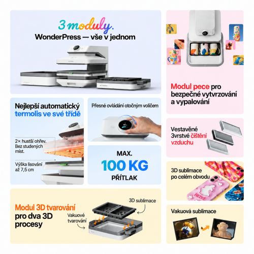 xTool WonderPress 3D — modulární automatický termolis