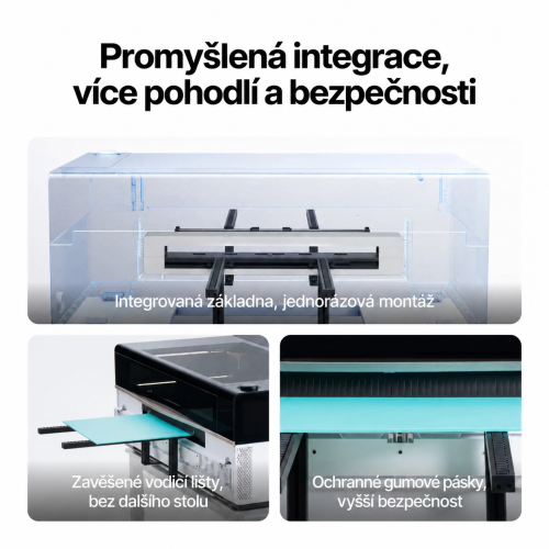 Podavač xTool P3 — integrovaná konstrukce a snadná montáž Podavač xTool P3 — integrovaná konstrukce a snadná montáž